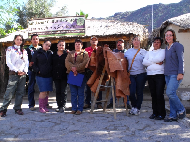 The Living Roots team stands in front of the newly built San Javier Cultural Center