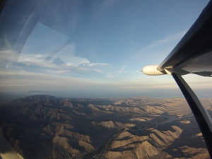 Baja peninsula from the air