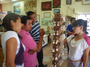 Checking out regional artisan work at the Casa del Artesano Sudcaliforniano in La Paz